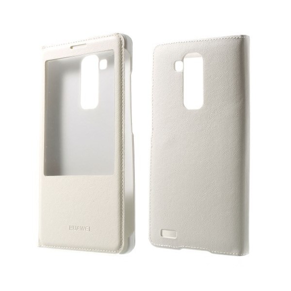 „Smart Window“ atvēramais ādas maciņš - balts (Ascend Mate 7)