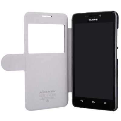 Huawei Ascend G630 Nillkin Fresh atvēramais melns maciņš / Vacins.lv