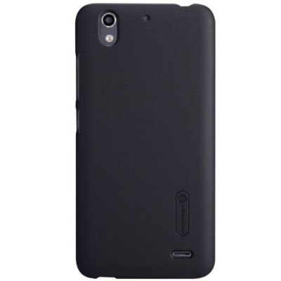 Huawei Ascend G630 Nillkin Frosted Shield melns plastmasas apvalks + ekrāna aizsargplēve / Vacins.lv