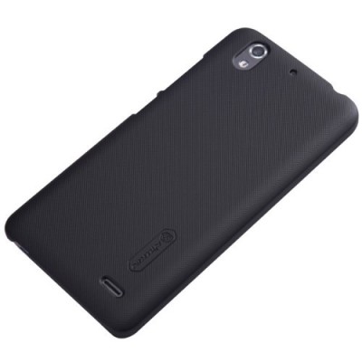 Huawei Ascend G630 Nillkin Frosted Shield melns plastmasas apvalks + ekrāna aizsargplēve / Vacins.lv