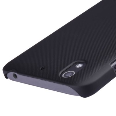 Huawei Ascend G630 Nillkin Frosted Shield melns plastmasas apvalks + ekrāna aizsargplēve / Vacins.lv