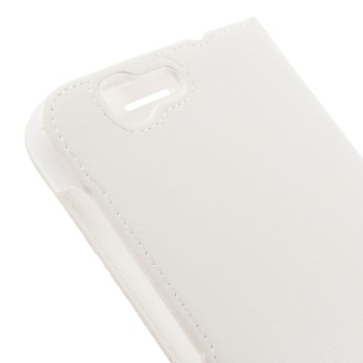 Huawei Ascend G7 balts atvēramais „Smart Window“ ādas maciņš / Vacins.lv