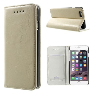 Apple iPhone 6 (6s) solīds atvēramais ādas smilšains maciņš / Vacins.lv