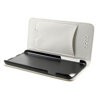 Apple iPhone 6 (6s) solidus atverčiamas smėlio (dramblio kaulo) spalvos odinis dėklas - knygutė / Priedai.lt