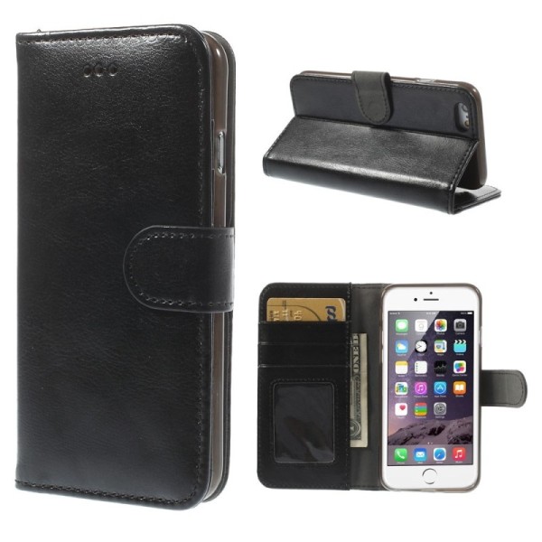 Atverčiamas odinis dėklas - juodas (iPhone 6 / 6s)