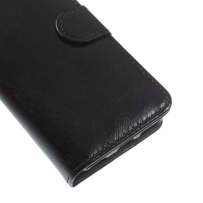 Apple iPhone 6 (6s) atverčiamas juodas odinis dėklas - piniginė / Priedai.lt