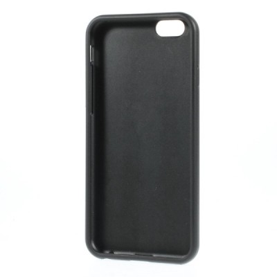 Apple iPhone 6 (6s) balts cieta silikona (TPU) apvalks ar ādas atdarinājumu / Vacins.lv