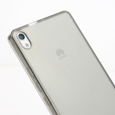 Huawei Ascend P6 dzidrs cieta silikona (TPU) pelēks apvalks / Vacins.lv