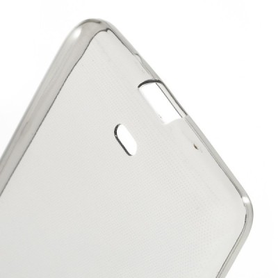 Microsoft Lumia 535 skaidrus (permatomas) kieto silikono TPU ploniausias pasaulyje pilkas dėklas / Priedai.lt