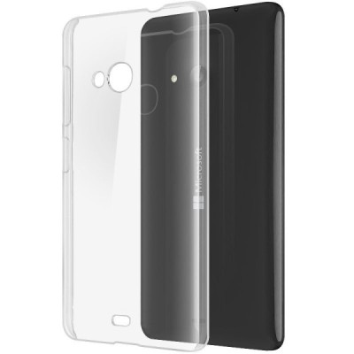 Microsoft Lumia 535 plastikinis skaidrus (permatomas) dėklas - nugarėlė / Priedai.lt
