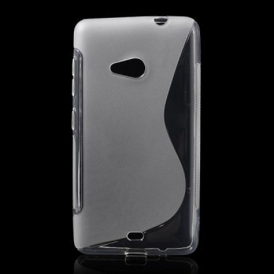 Microsoft Lumia 535 skaidrus (permatomas) kieto silikono TPU dėklas - nugarėlė / Priedai.lt
