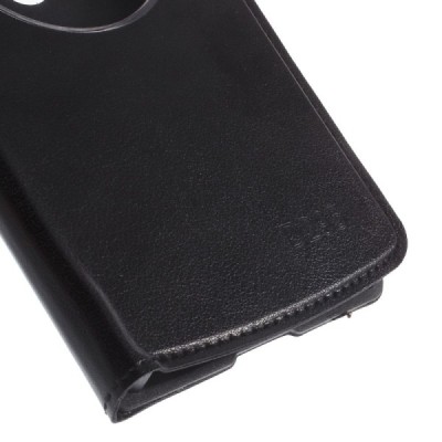 LG L Fino (D290, D295) melns atvēramais „Smart Window“ maciņš / Vacins.lv