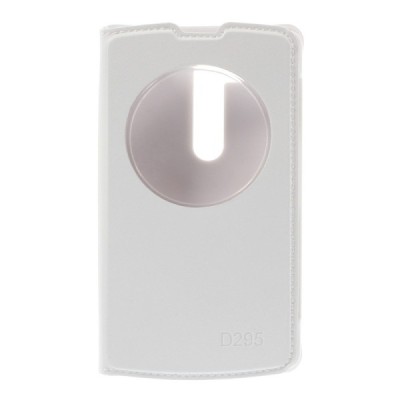 LG L Fino (D290, D295) balts atvēramais „Smart Window“ maciņš / Vacins.lv