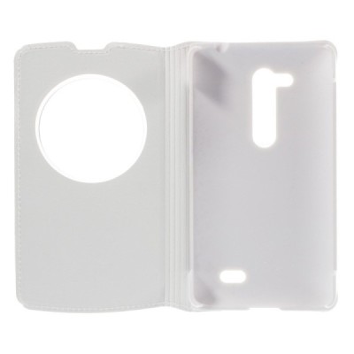 LG L Fino (D290, D295) balts atvēramais „Smart Window“ maciņš / Vacins.lv