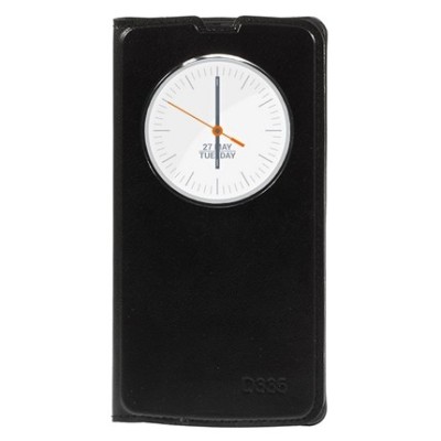 LG L Bello (D331, D335) melns atvēramais „Smart Window“ maciņš / Vacins.lv