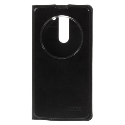 LG L Bello (D331, D335) melns atvēramais „Smart Window“ maciņš / Vacins.lv