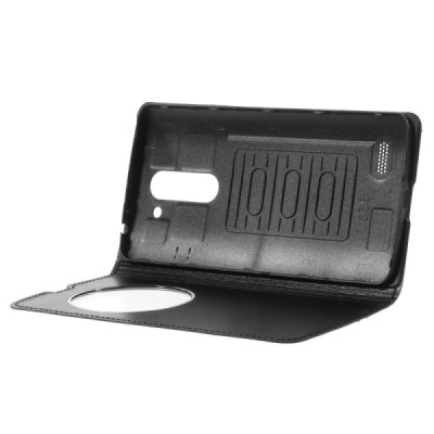 LG L Bello (D331, D335) melns atvēramais „Smart Window“ maciņš / Vacins.lv