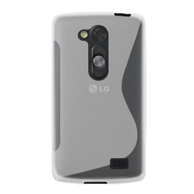 LG L Fino (D290, D295) „S-Line“ skaidrus (permatomas) kieto silikono TPU dėklas - nugarėlė / Priedai.lt