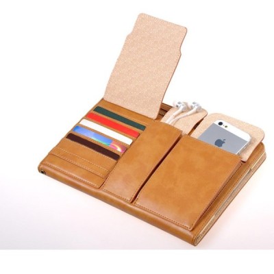 „Remax“ Pedestrian serijos solidus atverčiamas rudas odinis dėklas, rankinė / Priedai.lt