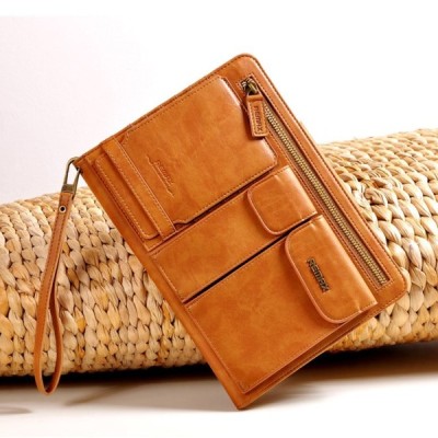 „Remax“ Pedestrian serijos solidus atverčiamas rudas odinis dėklas, rankinė / Priedai.lt