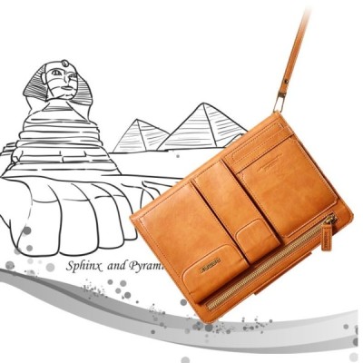 „Remax“ Pedestrian serijos solidus atverčiamas rudas odinis dėklas, rankinė / Priedai.lt