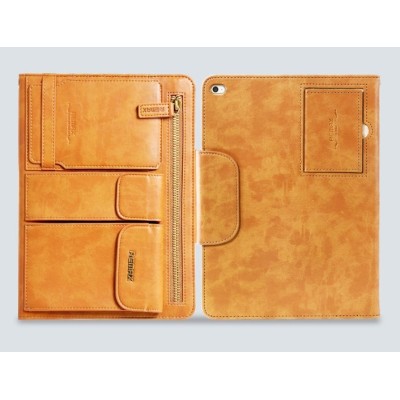 „Remax“ Pedestrian serijos solidus atverčiamas rudas odinis dėklas, rankinė / Priedai.lt