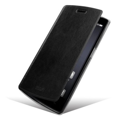 „Mofi“ Rui serijos OnePlus One juodas odinis atverčiamas dėklas / Priedai.lt