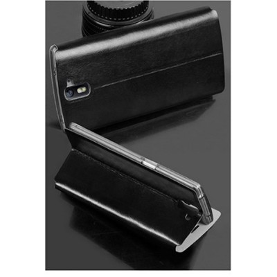 „Mofi“ Rui serijos OnePlus One juodas odinis atverčiamas dėklas / Priedai.lt