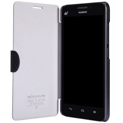 Huawei Ascend G620 Nillkin Fresh atvēramais melns maciņš / Vacins.lv