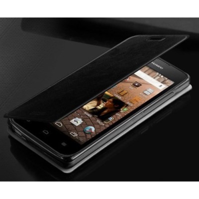 „Mofi“ Rui serijos Huawei Ascend Y550 juodas odinis atverčiamas dėklas / Priedai.lt