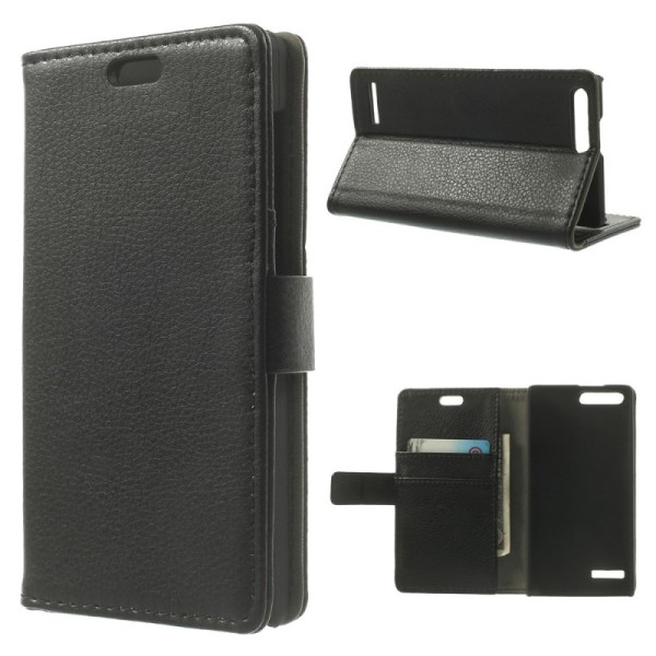 „Litchi“ atverčiamas dėklas - juodas (Ascend G6 4G)