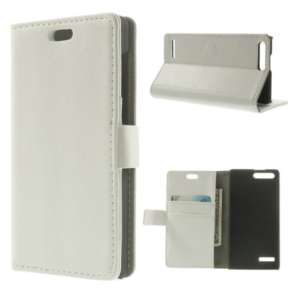 „Litchi“ atverčiamas dėklas - baltas (Ascend G6 4G)