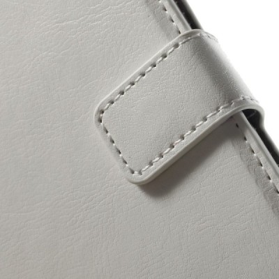 Nokia Lumia 830 atvēramais balts ādas maciņš (maks) / Vacins.lv