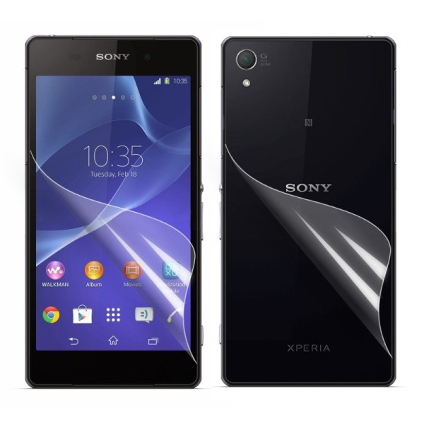 „Calans“ apsauginės ekrano ir nugarėlės plėvelės - skaidrios (Xperia Z2)