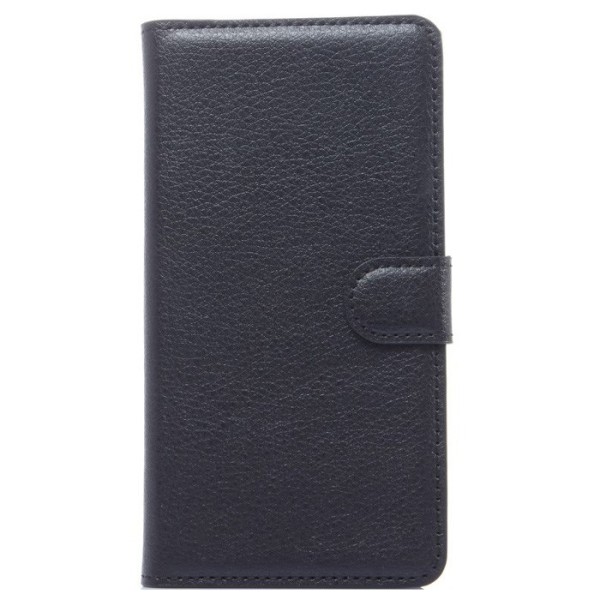 „Litchi“ atverčiamas dėklas - juodas (Galaxy A7 2015)