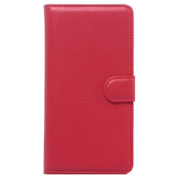 „Litchi“ atvēramais maciņš - sarkans (Galaxy A7 2015)