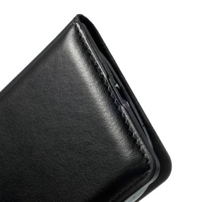 Samsung Galaxy S3 juodas odinis atverčiamas „Smart Window“ dėklas su langeliu / Priedai.lt