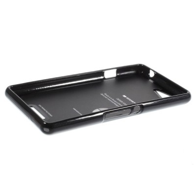 Sony Xperia E3 juodas Mercury kieto silikono (TPU) dėklas / Priedai.lt