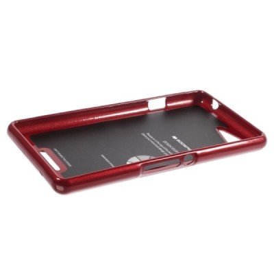 Sony Xperia E3 raudonas Mercury kieto silikono (TPU) dėklas / Priedai.lt