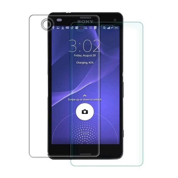 „Nillkin“ 9H Tempered Glass apsauginis ekrano stiklas 0.33 mm + nugarėlės plėvelė (Xperia Z3 Compact)