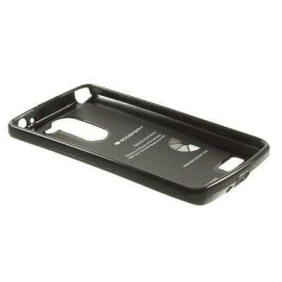 LG L Bello (D331, D335) Mercury melns cieta silikona (TPU) apvalks / vacins.lv