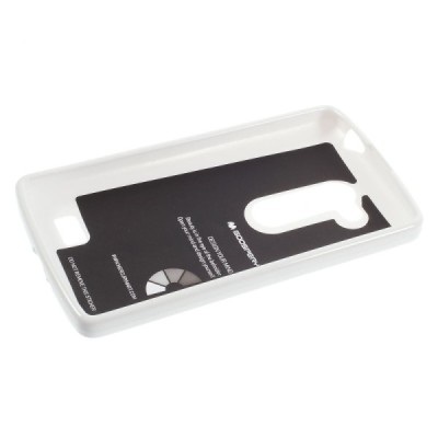 LG L Fino (D290, D295) baltas Mercury kieto silikono (TPU) dėklas / Priedai.lt