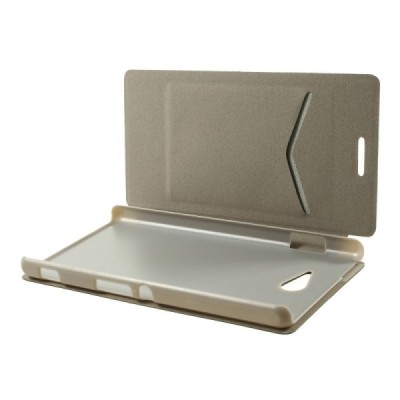 Sony Xperia M2 Aqua atverčiamas juodas odinis dėklas / Priedai.lt