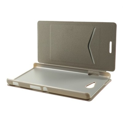 Sony Xperia M2 Aqua atverčiamas raudonas odinis dėklas / Priedai.lt