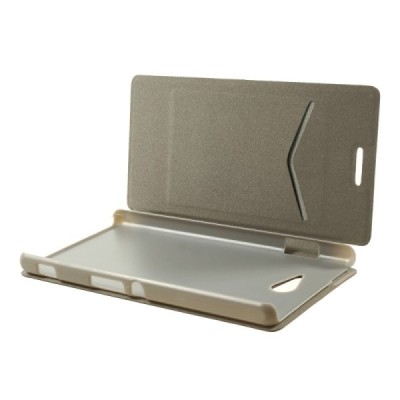 Sony Xperia M2 Aqua atvērams brūns ādas maciņš / Vacins.lv