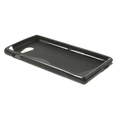 Sony Xperia M2 Aqua melns cieta silikona (TPU) apvalks / vacins.lv