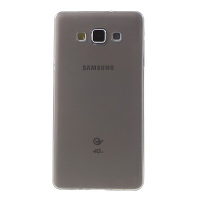 Samsung Galaxy A7 dzidrs (caurspīdīgs) cieta silikona TPU pasaulē planākais pelēks apvalks / Vacins.lv
