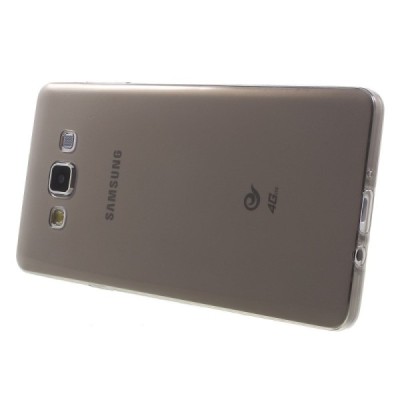 Samsung Galaxy A7 dzidrs (caurspīdīgs) cieta silikona TPU pasaulē planākais pelēks apvalks / Vacins.lv