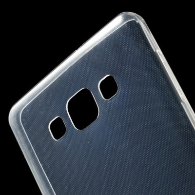 Samsung Galaxy A7 skaidrus (permatomas) kieto silikono TPU ploniausias pasaulyje dėklas / Priedai.lt