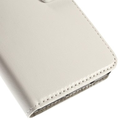 Samsung Galaxy A7 atvēramais balts ādas maciņš (maks) / Vacins.lv